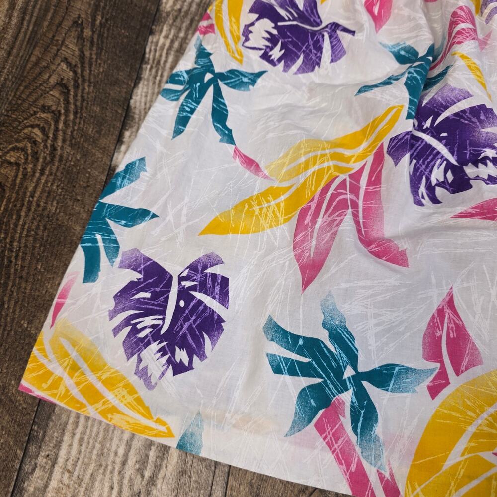 Vintgae Tropical Two Piece Dress 80s Resort Set Dress Vacation Size 3 - Picture 8 of 9